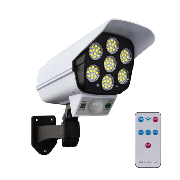 Solar Light Outdoor Motion Sensor Security Camera Shaped Dummy Wall Lamp (1 Pc) the24kgal