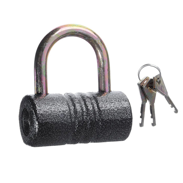Heavy-Duty Iron Padlock – 82mm Black Spray Lock with Brass Core & 5 Keys, Waterproof & Anti-Theft the24kgal