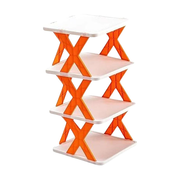 4 LAYER SHOES STAND, SHOE TOWER RACK SUIT FOR SMALL SPACES, CLOSET, SMALL ENTRYWAY, EASY ASSEMBLY AND STABLE IN STRUCTURE, CORNER STORAGE CABINET FOR SAVING SPACE the24kgal