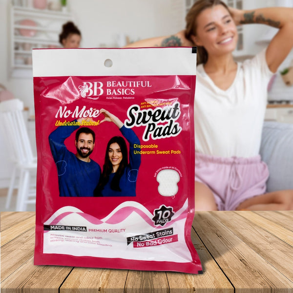 Underarms Sweat Pads Disposable Highly Absorbent Pads Cotton Anti-Allergic Anti Bacteria Anti Smell Underarm Perspiration Pad For Men And Women (Pack of 10) the24kgal