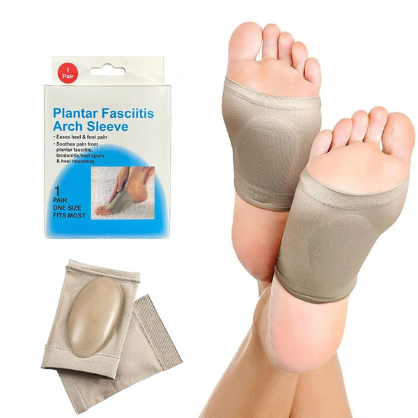 Foot Arch Support for Men & Women | Medial Arch Support for Flat Feet Correction Sleeve with Cushion | Plantar Fasciitis Leg Foot Pain Relief Product | Foot Care for Orthopedic Shoes Slippers, (1 Pair) the24kgal