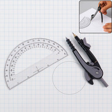 2-Piece Geometry Protractor Set with Lock and Transparent Protractor the24kgal
