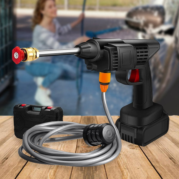 48V Car washing Kit, Portable Pressure Washer with, Rechargeable | Cordless Pressure Washer Gun | Handheld Pressure Washer for Car | Car Washer Gun (Type 1- Single Battery) the24kgal