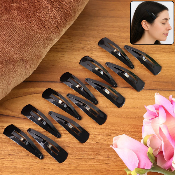 Metal Tik Tak Hair Clips (12 Pcs Set), Hair accessories the24kgal