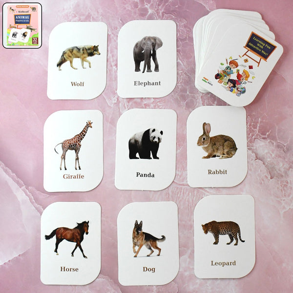 Kidkraft 32-Piece Animal Flash Cards Set the24kgal