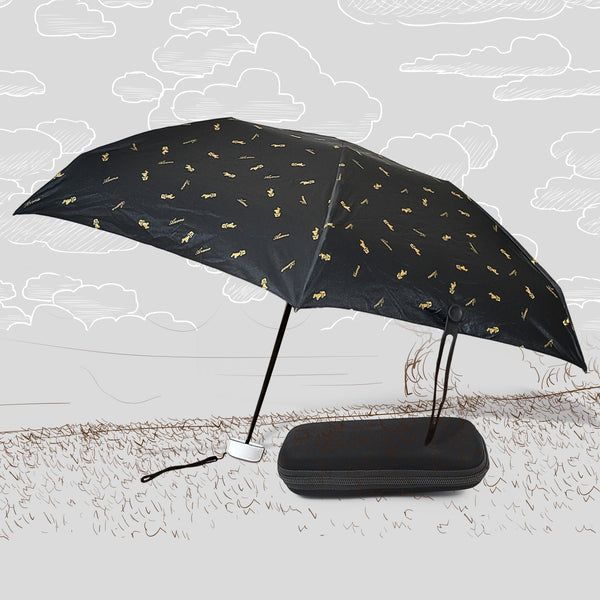 3-Fold Cute Umbrella – Sun & Rain Protection, UV Shield (1 Pc / With Zip Case) the24kgal