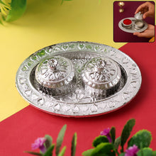 Oval Shape Special Puja Thali (1 Pc / Mix Design) the24kgal