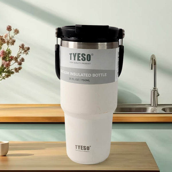 High Quality Stainless Steel Vacuum Glass Insulated Glass Coffee Cups Double Walled Travel Mug, Car Coffee Mug (With Lid & Handle / 1 Pc) the24kgal