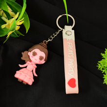 Cute Cartoon Silicone 3D Key Chain with Metal Hook & Strap (Pack of 1 / Mix Design) the24kgal