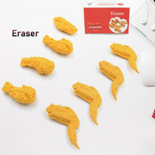 Cute Chicken Wing & Leg Erasers for Kids & Students (8 Pc Set) the24kgal