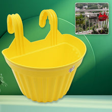 Multicolor Hanging Plastic Planters Orchid Relling , For Plantation, Planters for Balcony and Home Gardening, Indoor, Outdoor (1 Pc ) the24kgal