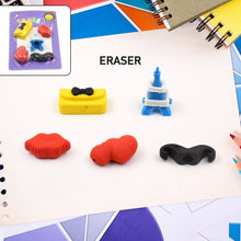 Fancy Colorful Eraser Set for Kids’ Parties & School (1 Set, Mixed Design) the24kgal