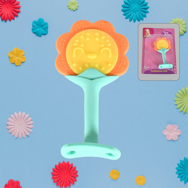 Baby Silicone Teether, Fruit Teether for Toddlers,100% Food Grade Silicone Teether, Non-Toxic & Latex Free Suitable for Kids Above 3 Months Sunflower, Moon Shape(1 Pc) the24kgal