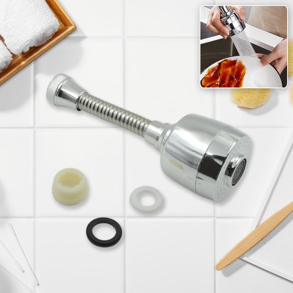 360° Rotating Faucet Sprayer – Water-Saving Splash-Proof Aerator for Kitchen & Bathroom (6 Inch) the24kgal
