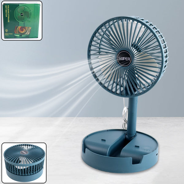 Adjustable Portable Desktop Fan - Telescopic Silent Personal Cooling for Office & Travel (Battery Not Include) the24kgal