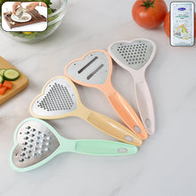 Heart Grater Set and Heart Grater Slicer Used Widely for Grating and Slicing of Fruits, Vegetables, Cheese Etc. Including All Kitchen Purposes. the24kgal