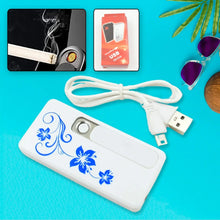 Stylish Electric USB Lighter for Men & Women, Regular Cigarettes Portable USB Rechargeable Flameless, Coil Slim Cigarette Lighter with Charging Cable, Windproof E lighter, Lighter for Smoking (1 Pc ) the24kgal