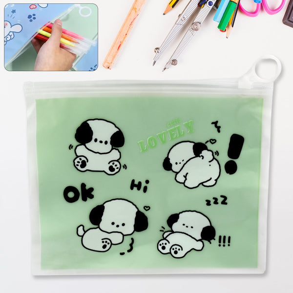 Reusable Multipurpose Pouch Pen Stationary Case Travel, Boys & Girls Pouch with Zip for Travel, School, Stationary (1 Pc/ Mix Design) the24kgal