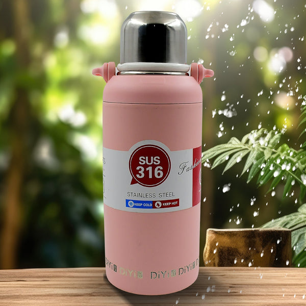 Stainless Steel tumblers 316 Stainless Steel, Vacuum Insulated Cup / Bottle, Portable Travel Kettle / Water Bottle with Handle, Outdoor Large Capacity Sports Kettle Cups / Bottle (1300 ML) the24kgal