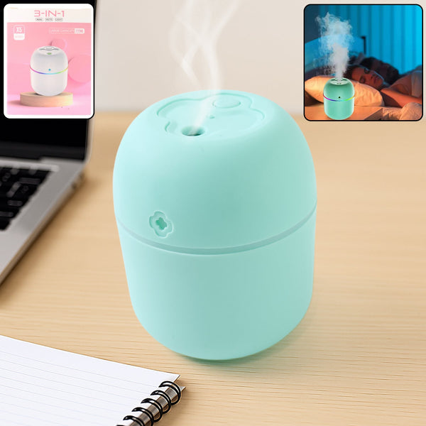 Portable Mini USB Humidifier with Light, Cool Mist & Essential Oil Diffuser (250ML) the24kgal