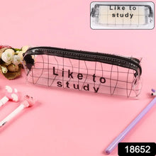 Transparent Pencil Pouch With Zipper (1 Pc) the24kgal