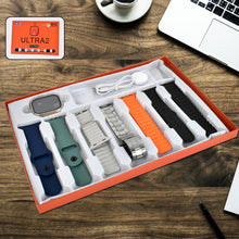 7 in 1 Ultra Smart watch Combo with Seven Classic Straps & Transparent Screen Guard (1 Set / Mix Color) the24kgal