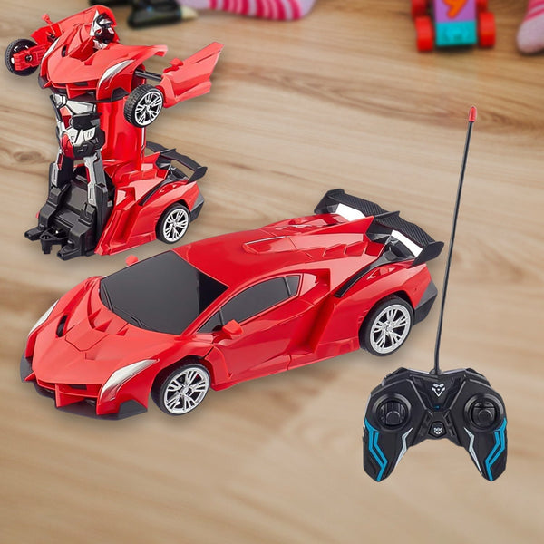 2 In 1 Automatic Robot Converted Remote Control Car With Light Scale 360°Drifting Deformation Robot Car Toy Kids Boys, Robot Convert Unique Toy For Boys (1 Pc) the24kgal