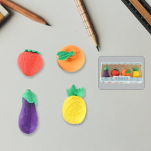 Mini Cute Veg & Fruit Erasers – 3D Colorful Eraser Set for Kids (4 Pc) the24kgal