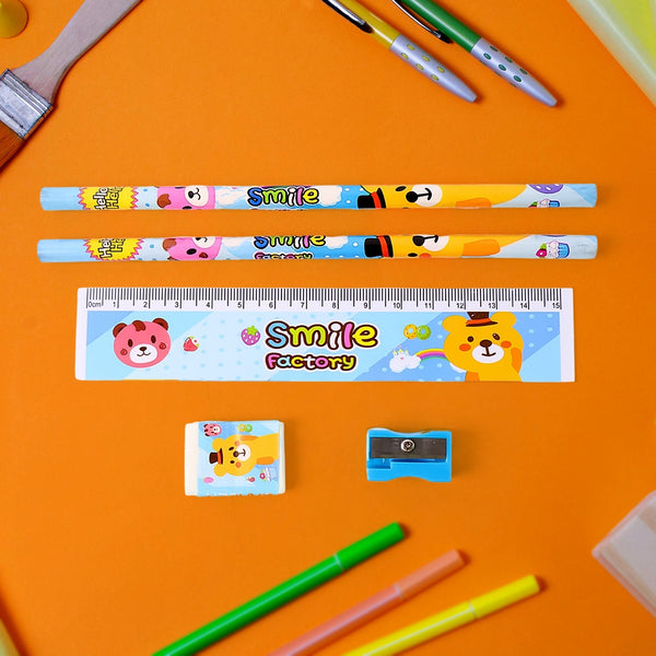 Wooden Pencil Set (5 Pc): School Supplies, Stationery Set for Kids the24kgal