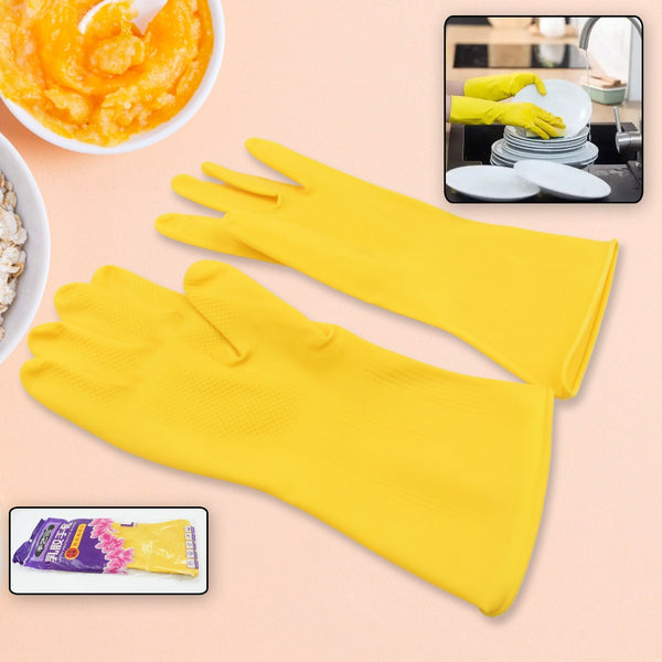 Multipurpose Rubber Cleaning Gloves: Reusable, Wet & Dry Use (1 Pair) the24kgal