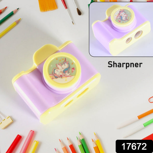Camera Shape Pencil Sharpener – Stylish & Lightweight Manual Sharpener for Kids & Office Use (1 Pc) the24kgal