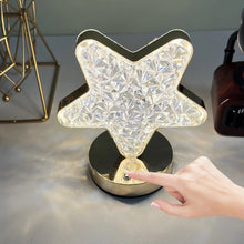 Star Crystal Diamond Touch Lamp – USB Rechargeable, 3-Way Dimmable the24kgal