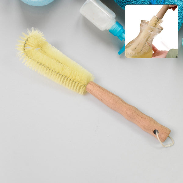 13 inch Bottle Brush, Bristle Brush with  Wood Handle, Washing Brush with Wooden Handle, Kitchen Cleaning Tool, Brushes for Dish, Tumbler, Teapot, Cup, Pan the24kgal