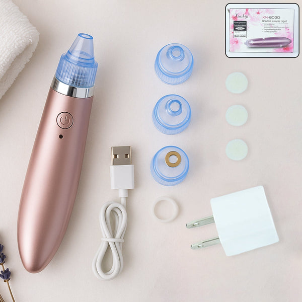 Vacuum Suction Tool with 4 Suction Head for Men and Women (Multi-Color / 1 Set) (USB & Adapter Included) the24kgal