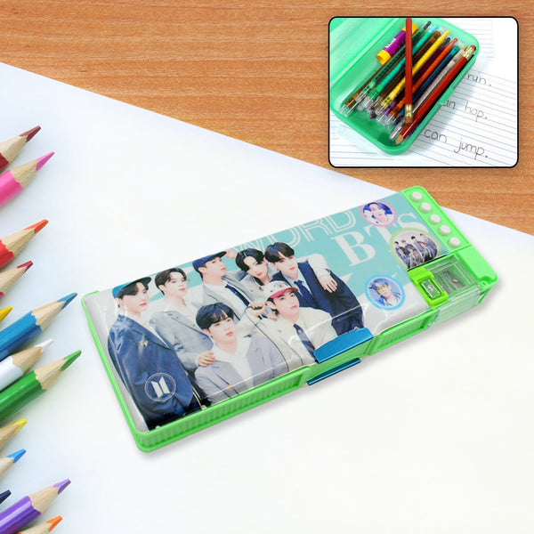 Multipurpose Compass Box (2 Compartments): Cartoon Pencil Case for Kids the24kgal