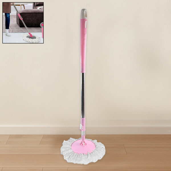 Home Cleaning Stainless Steel 360° Rotating Pole - Microfiber Mop with Adjustable Rod Stick Mix Color) the24kgal