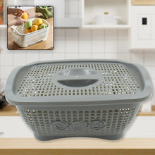 Multipurposes Plastic Basket, Organizer for Kitchen, Countertop, Cabinet, Bathroom with Lid, Plastic Storage Basket For Store Fruits, Vegetables, Magazines, Cosmetics, Stationary (1 Pc / Mix Color ) the24kgal