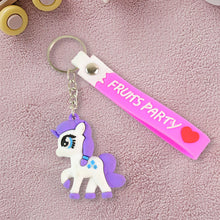 Cute Cartoon Unicorn Keychain with Silicone Strap (1 Pc / Mix design) the24kgal