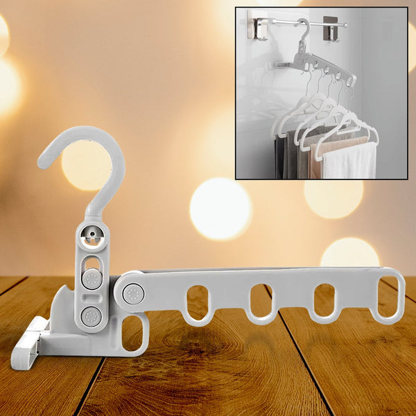 5-Hole Foldable Clothes Hanger – Robust, Space-Saving Travel Rack the24kgal
