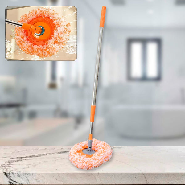 360° Rotatable Ceiling Dust Cleaning Mop Extendable Long Lightweight Handle Mop Heads Pad, Spin Scrubber for Ceiling Floor Bathroom Kitchen Tile the24kgal