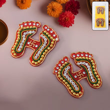 Decorative Laxmi Charan Paduka Sticker Set (Pack of 2 Pc) the24kgal