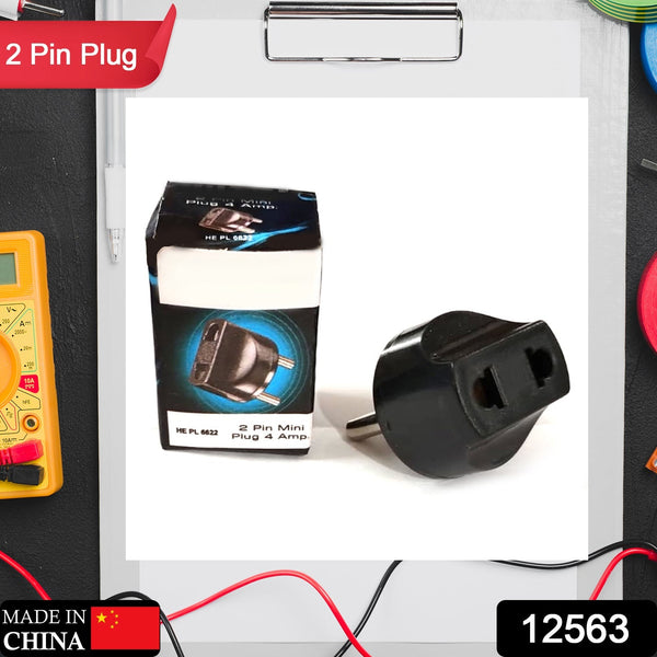 2 Pin 4 Amp. Conversion Electrical connector Plug, 2 PIN Plug Converter, Plug Adapter With Color Box (1 Pc ) the24kgal