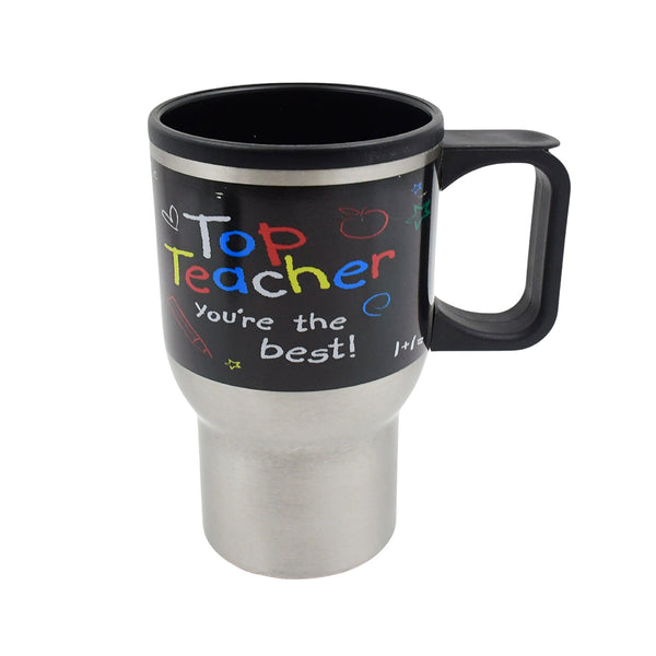 Stainless Steel Insulated Travel Mug - Double-Walled Vacuum Cup with Lid & Handle the24kgal