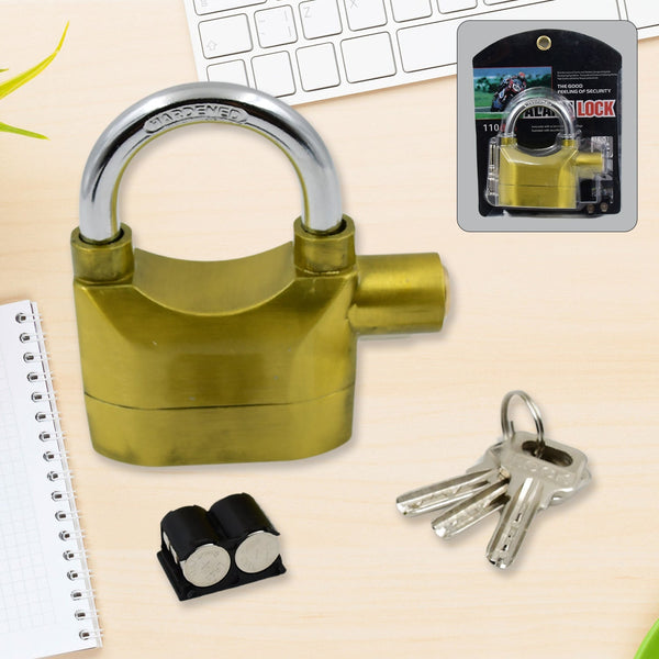 Security Alarm Metallic Lock System with 3 Keys (1 Set / Mix Color) the24kgal