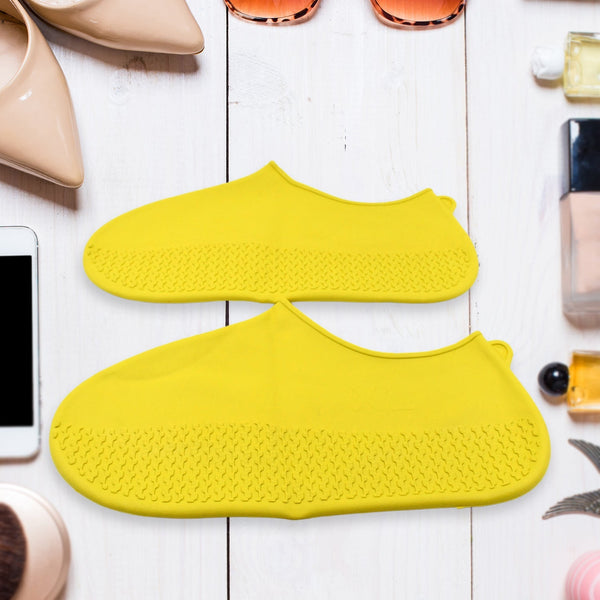 Non-Slip Silicone Rain Reusable Anti skid Waterproof Fordable Boot Shoe Cover (Extra Large Size (XL)/ 1 Pair / Mix Color) the24kgal