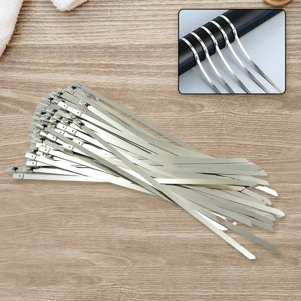 Stainless Steel Cable Ties for Solar & Home Use (100 Pc, 4.6x100mm) the24kgal