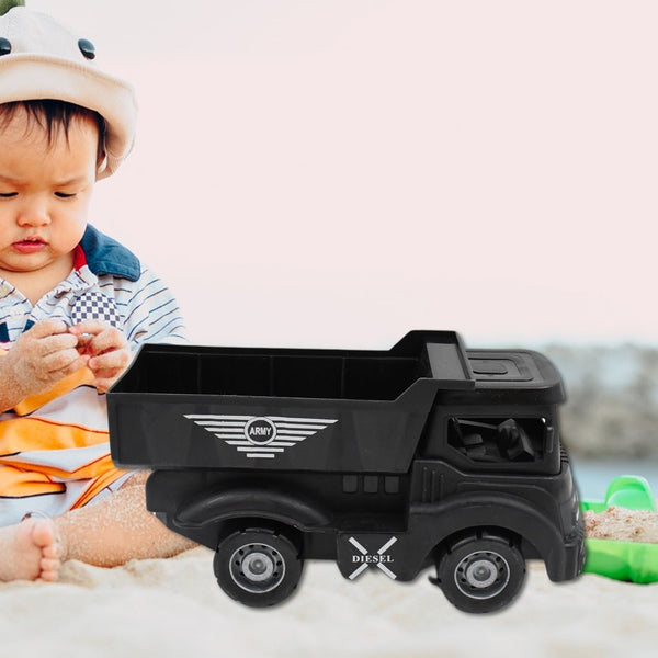 Friction Powered Dumper Toy Truck For Kids | With Opening Container Feature | Strong & Durable Plastic Material | Indoor & Outdoor Play Birthday Gift for Baby Boys & Girls (1 Pc) the24kgal