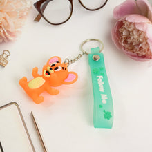 Cute Cartoon Silicone 3D Key Chain with Metal Hook & Strap (Pack of 1 / Mix Design) the24kgal