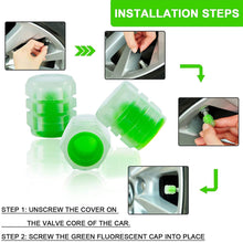 Tyre Valve Caps Luminous Glow Car Tire Air Stem Valve Cap Covers vaal cap ( 4 Pcs Mix Colour) the24kgal