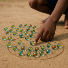 Glass Marbles for Kids Approx 35 (35 in 1) the24kgal